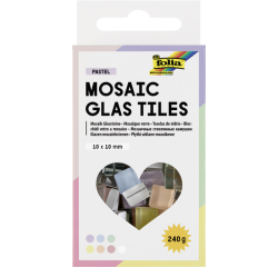 Mozaieksteentjes Folia 10x10mm glas pastel assorti