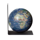 Serre-livres Troika avec globe magnétique 13cm bleu-vert