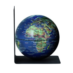 Serre-livres Troika avec globe magnétique 13cm bleu-vert