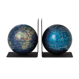 Serre-livres Troika avec globe magnétique 13cm set 2 pièces assorti