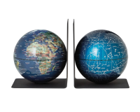 Serre-livres Troika avec globe magnétique 13cm set 2 pièces assorti