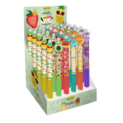 Stylo gel Online MagiXX Fun Fruits 0,7mm assorti