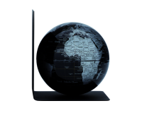 Serre-livres Troika avec globe magnétique 13cm noir-argent
