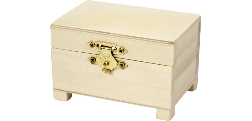 Schatkist Creativ Company 6x9x6cm hout