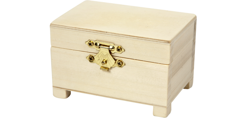 Schatkist Creativ Company 6x9x6cm hout