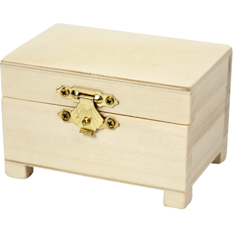 Schatkist Creativ Company 6x9x6cm hout