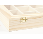 Doos Creativ Company 15.5x20.5x3.5cm hout met glazen deksel