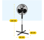 Ventilateur sur pied BRASQ F300 Ø 40cm noir