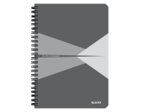 Notitieboek Leitz Office A5 lijn 180 pagina's 80gr grijs grijs