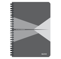 Notitieboek Leitz Office A5 lijn 180 pagina's 80gr grijs grijs