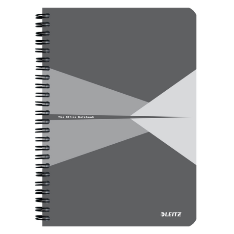 Cahier Leitz Office A5 ligné 180 pages 80g gris gris