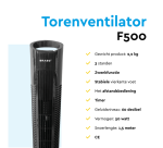 Ventilateur sur colonne BRASQ F500 H79cm noir