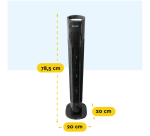 Ventilateur sur colonne BRASQ F500 H79cm noir