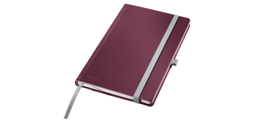Carnet de notes Leitz Style A5 ligné 160 pages 100g rouge
