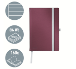 Carnet de notes Leitz Style A5 ligné 160 pages 100g rouge