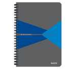 Notitieboek Leitz Office A5 lijn 180 pagina's 80gr grijs blauw