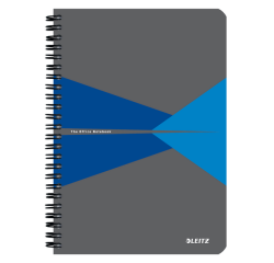 Notitieboek Leitz Office A5 lijn 180 pagina's 80gr grijs blauw