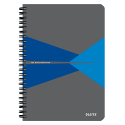 Cahier Leitz Office A5 ligné 180 pages 80g gris bleu