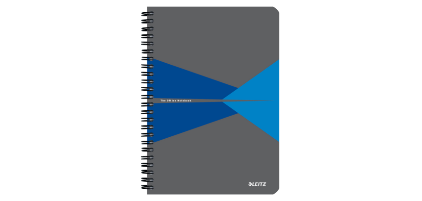 Leitz Office Notebook A5 lined 180 pages 80g gray blue