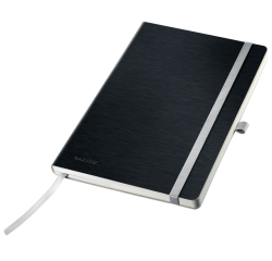 Notitieboek Leitz Style A5 lijn 160 pagina's 100gr zwart