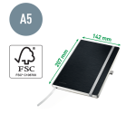 Carnet de notes Leitz Style A5 ligné 160 pages 100g noir