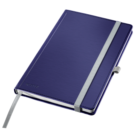 Notitieboek Leitz Style A5 lijn 160 pagina's 100gr blauw