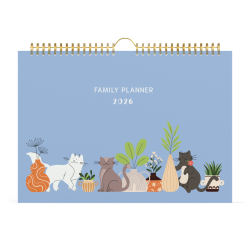Calendrier familial 2026 Lannoo 310x220 Cats 7 jours/1 page