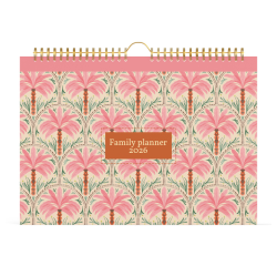 Calendrier familial 2026 Lannoo 310x220 Exotic palms 7 jours/1 page rose