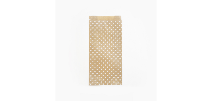 Sachet cadeau Clairefontaine 16x30x5cm kraft étoiles 50 pièces