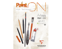 Bloc à dessin Clairefontaine Paint On A4 40 feuilles 250g