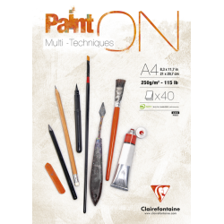 "clairefontaine paint on, glued, a4 painting pad"