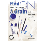 Bloc à dessin Clairefontaine Paint On A4 granuleux 20 feuilles 250g