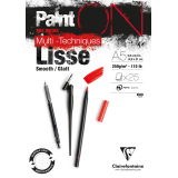 Tekenblok Clairefontaine Paint On A5 glad 25 vel 250gr wit