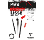 Bloc à dessin Clairefontaine Paint On A4 lisse 25 feuilles 250g blanc