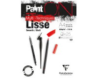 Tekenblok Clairefontaine Paint On A4 glad 25 vel 250gr wit