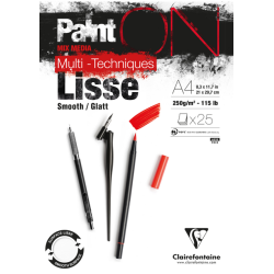 Painton white smooth pad a4 25sh 250g