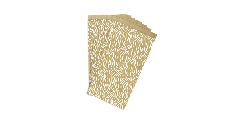 Sachet cadeau Clairefontaine 12x24x4,5cm kraft vagues 50 pièces