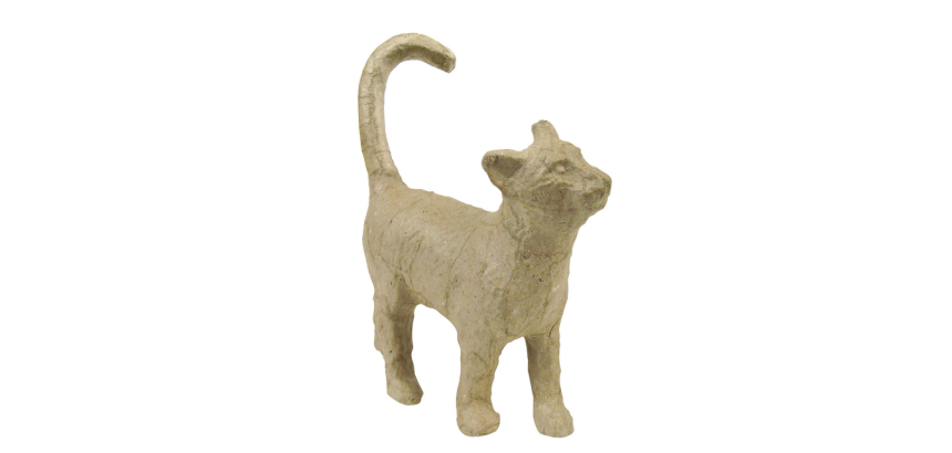 Figurine à décorer Décopatch chat marchant 11x3,5x12cm