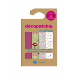 Papier Hobby Décopatch 30x40cn set 4 feuilles ode à la femme