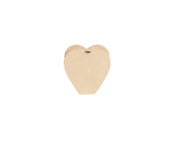 Braunes Pappmaché, Herzvase waterproof 13x5x13 cm - Kartonbraun