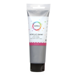 Peinture acrylique Qrea 120ml argent