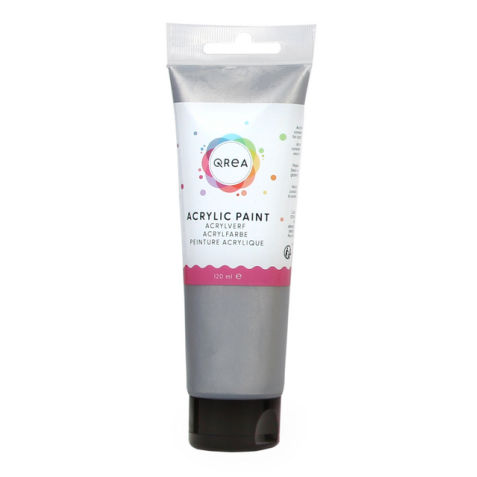Peinture acrylique Qrea 120ml argent