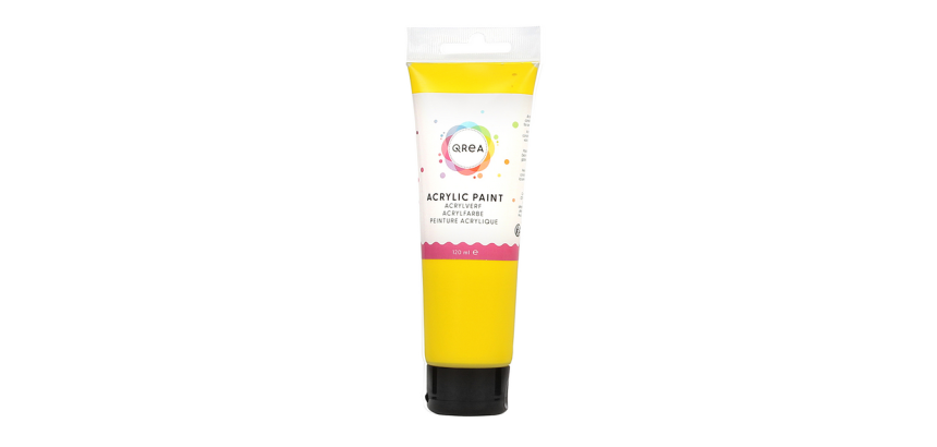 Acrylverf Qrea 120 ml primair geel