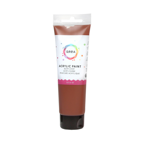 Peinture acrylique Qrea 120ml sienne brûlée