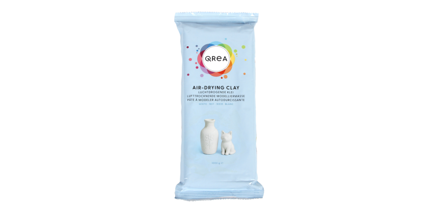 Pâte à modeler Qrea séchage à l'air blanc 1000g