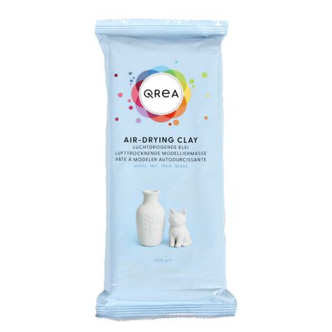 Pâte à modeler Qrea séchage à l'air blanc 1000g