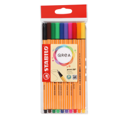Fineliner STABILO Point 88/10 Qrea Edition Fin assorti 10 pièces