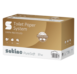 Satino JT3 PureSoft Toilet Paper 307140 Roll System 2-ply 100m Natural