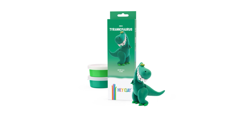 Hey Clay Modeling Clay Dinos Set 3 Pieces