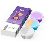 Pâte à modeler Hey Clay Vache set 3 pièces